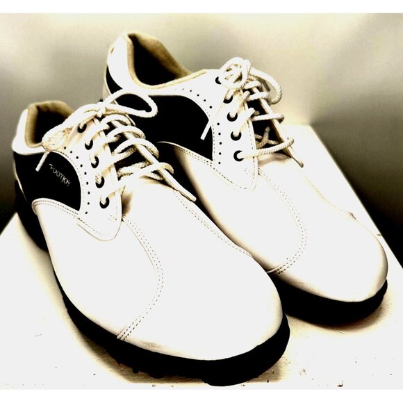 VTG FootJoy FJ Womens Golf Shoes GreenJoys 48384 Soft Spike White Black Size 10M - Picture 1 of 12